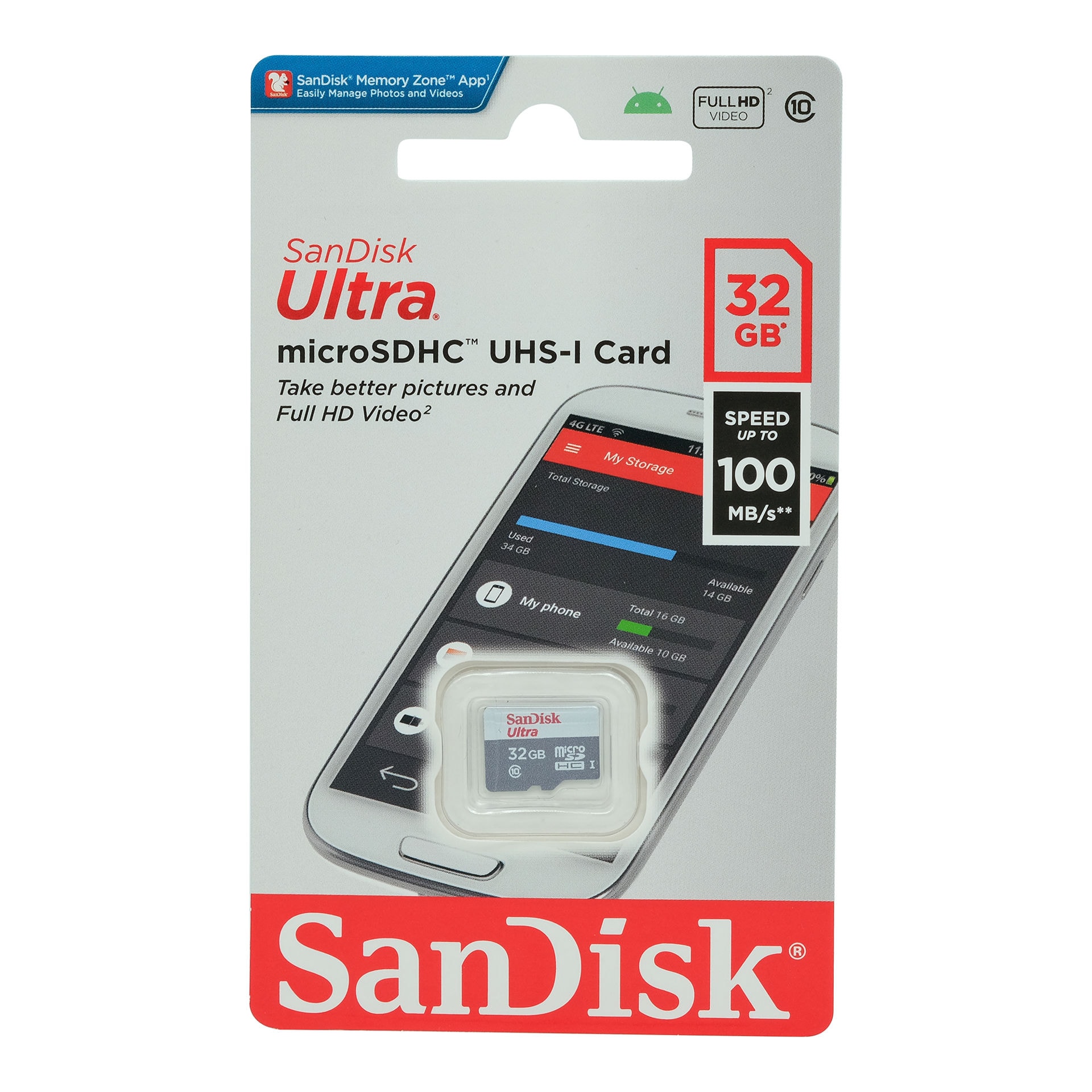 Sandisk Ultra 64GB MicroSD UHS-I Class 10 Memory Card
